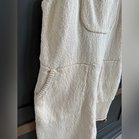 Anthropologie Mable Cream Knit Overall Romper Oatmeal Light Tan Color • L - Picture 5 of 9